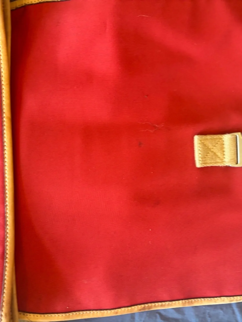 Coach Transatlantic Messenger and Commuter Bag- red canvas with tan leather